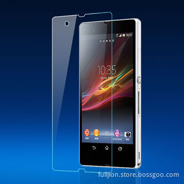 Anti-crack 0.33mm 2.5D curved edge tempered glass screen protector for Sony Xperia-Z L36h